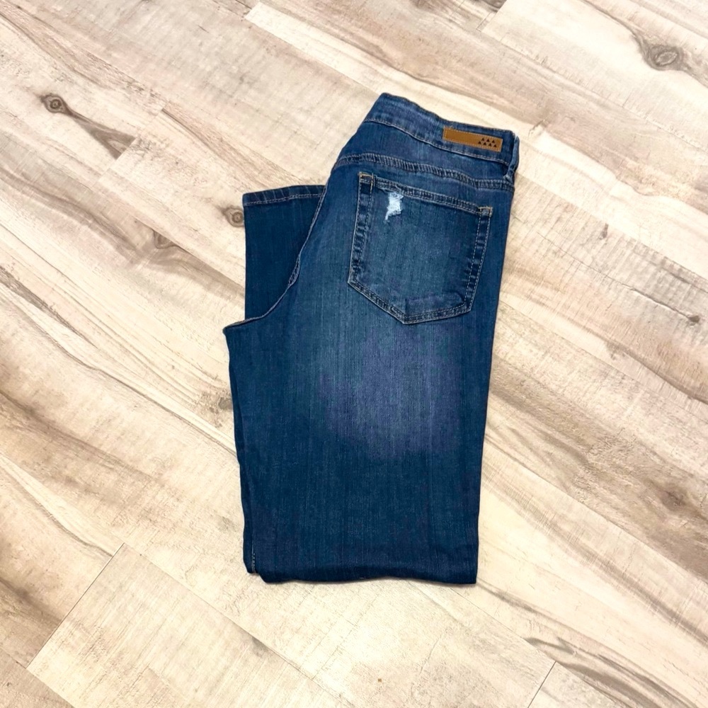 Juniors Dollhouse Charley Tapered Distressed Jeans - Picture 3 of 5